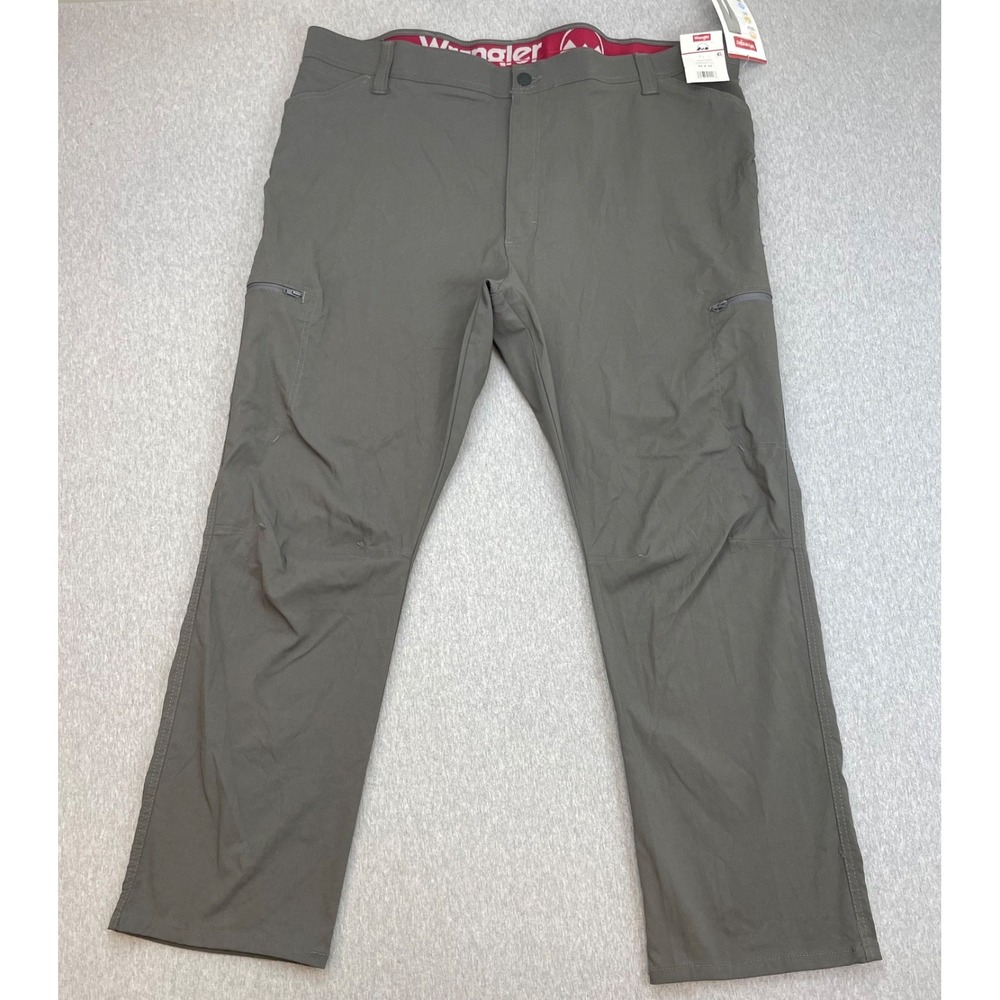 Wrangler Pants Mens 44 x 30 Gray Performance Stretch Cargo Straight UPF 50 NWT